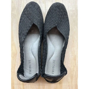 Tribute Women’s Slip On Woven Black Shoe Size 41 (10m) “Roslyn” Vintage